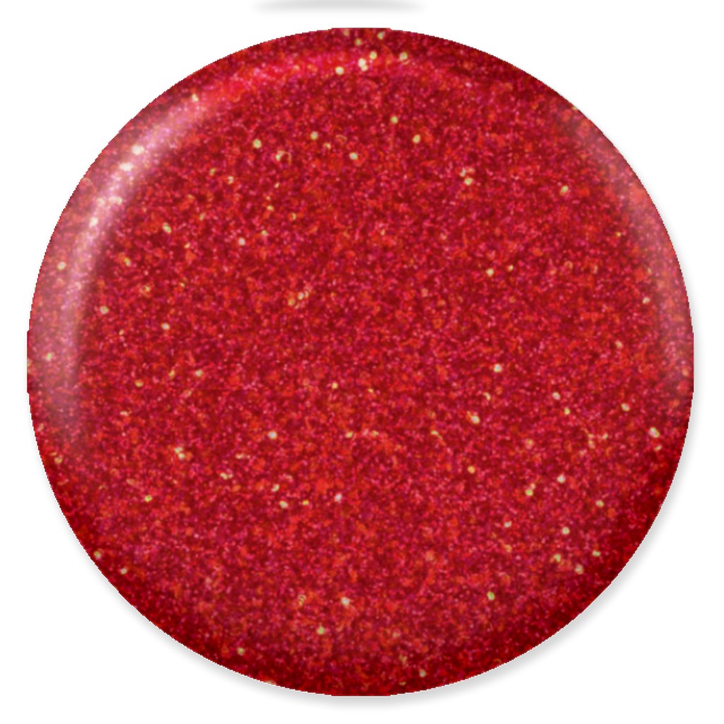 DND DC Mermaid Soak off Gel in holographic glitter - #227 Deep Red
