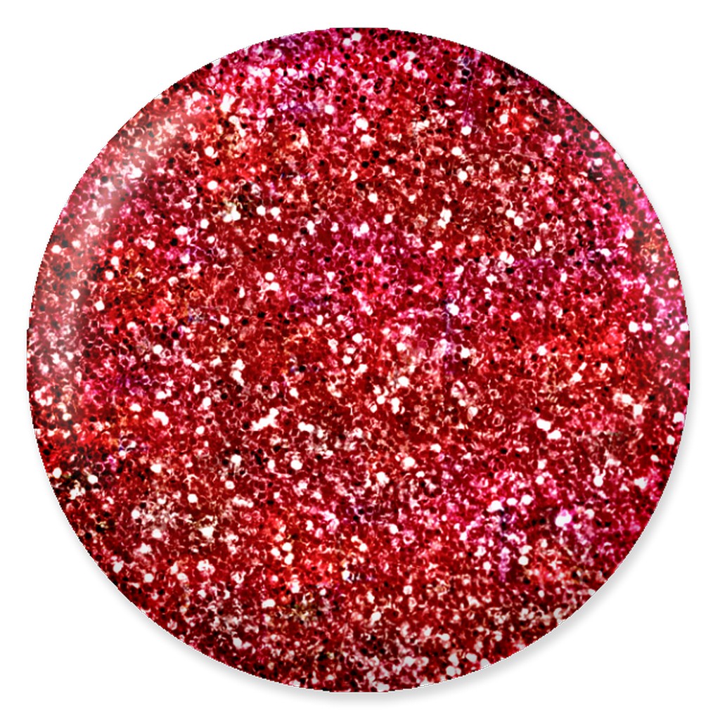 DND DC Mermaid Soak off Gel in holographic glitter - #230 Sparkle Red