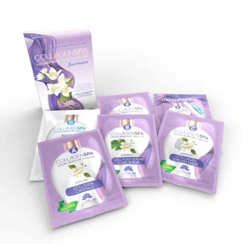 La Palm Collagen Spa Luxury Manicure & Pedicure 10 Step Kit - Jasmine