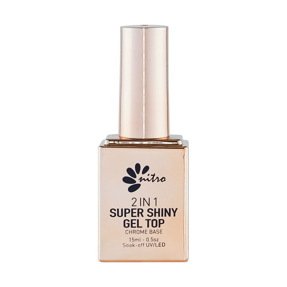 Nitro Nails - Gel superior súper brillante sin limpieza 0.5 fl. onz