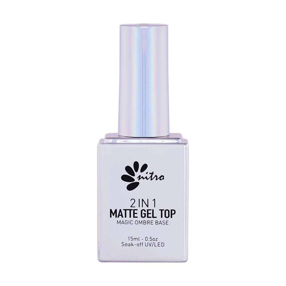 Nitro - 2 trong 1 Matte Gel Top (Magic Ombre) 0,5 fl. oz