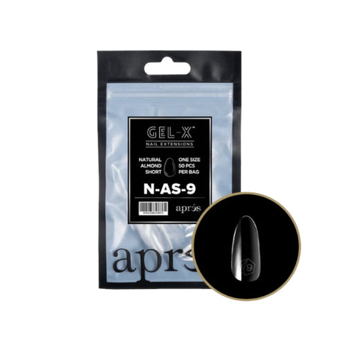 Apres Gel-X Natural Refill Bag 50pcs - Size #00 - 9 - Almond | Short
