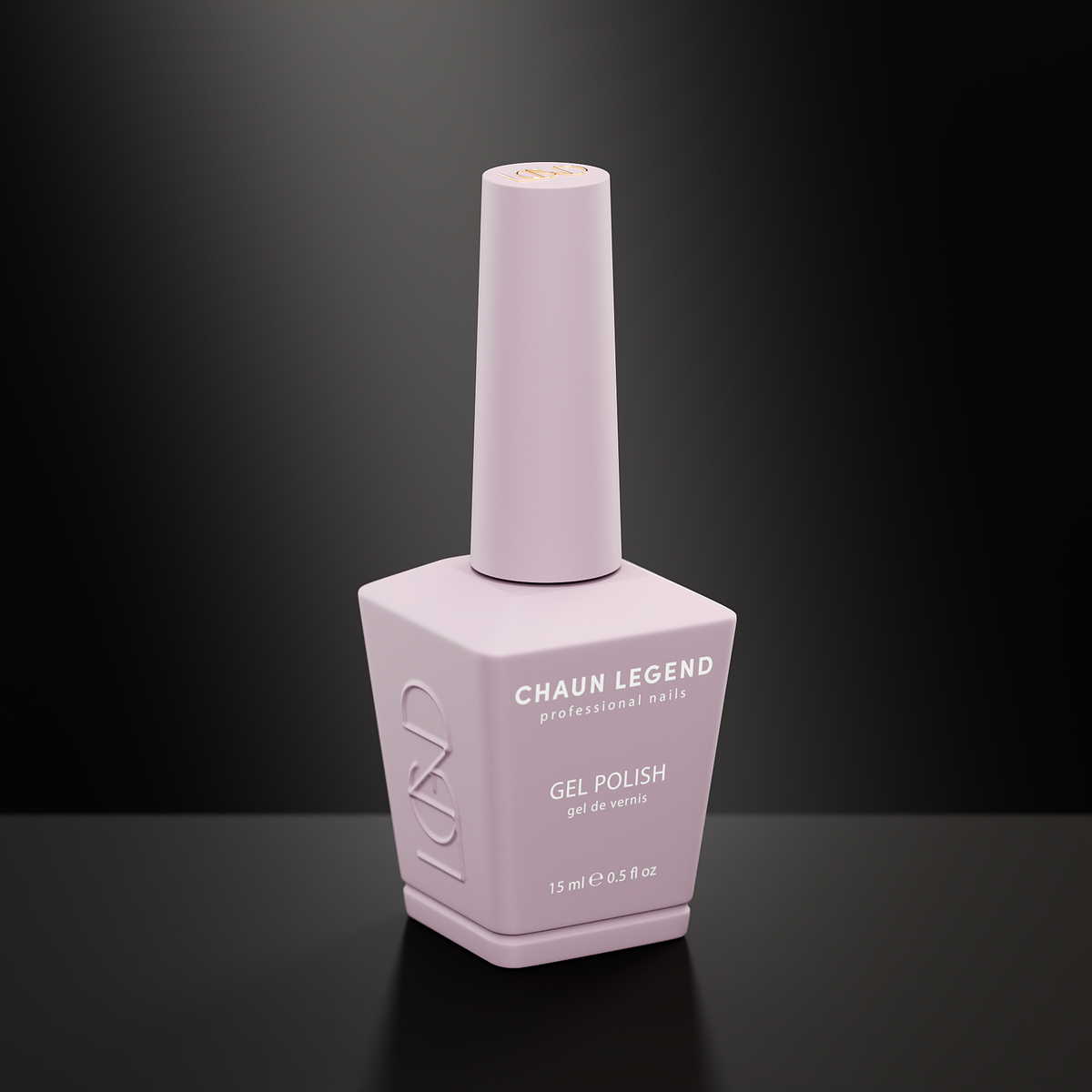Chaun Legend LG5002 Angel Kisses gel polish bottle and lilac swatch
