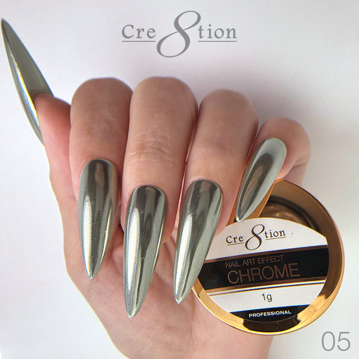 Cre8tion Chrome Nail Art Effect 1g - 05 Silver