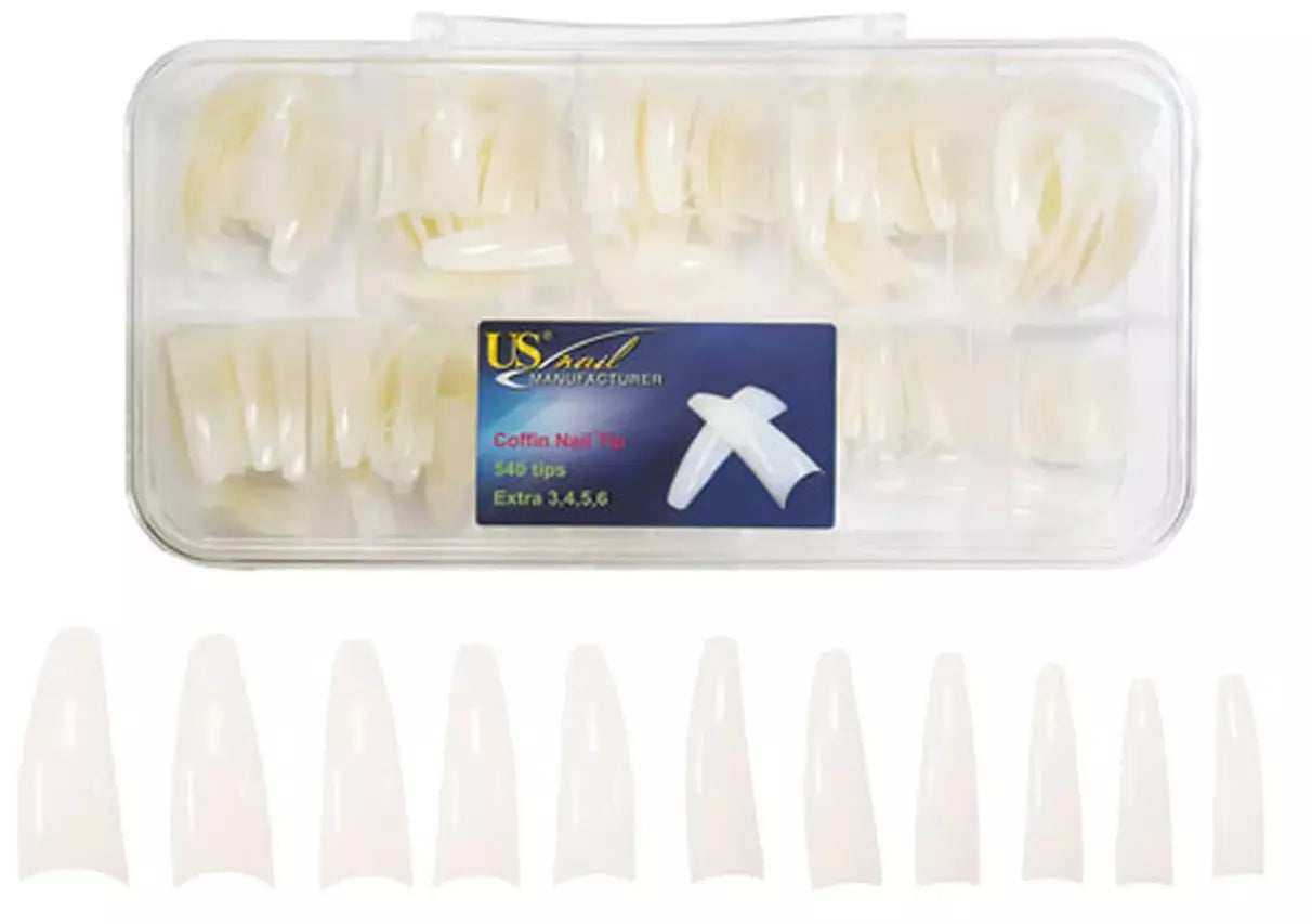 Puntas de uñas naturales Stiletto - 540 puntas/Caja