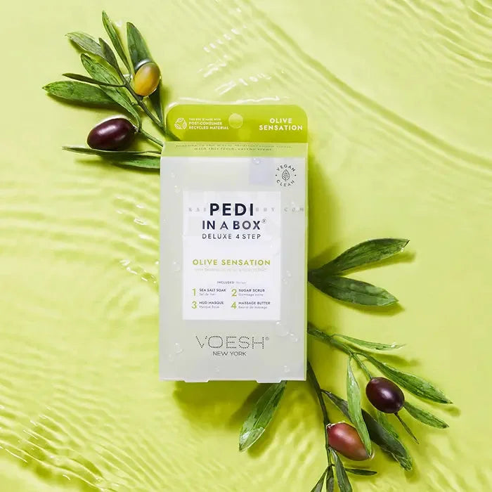VOESH Deluxe Pedicure In A Box 4 In 1 (Hộp 50 gói) - Olive Sensation