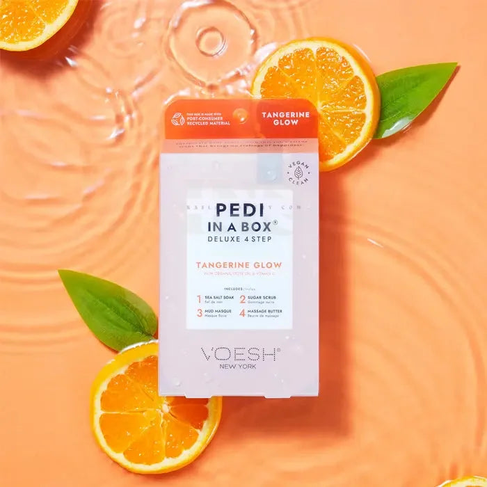 VOESH Deluxe Pedicure In A Box 4 In 1 (Hộp 50 gói) - Tangerine Glow