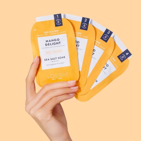 VOESH Deluxe Pedicure In A Box 4 In 1 (Hộp 50 gói) - Mango Delight