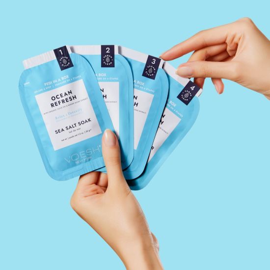 VOESH Pedicura Deluxe En Caja 4 En 1 (Caja 50 paquetes) - Ocean Refresh