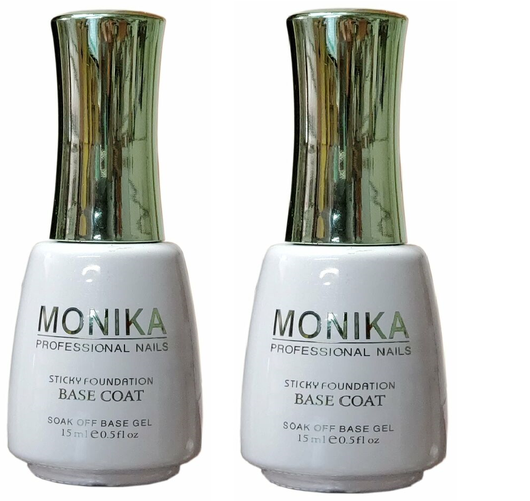 MONIKA Professional - Capa base de gel UV/LED (base) - 0.5 fl.oz/0.5 fl oz (paquete de 2)