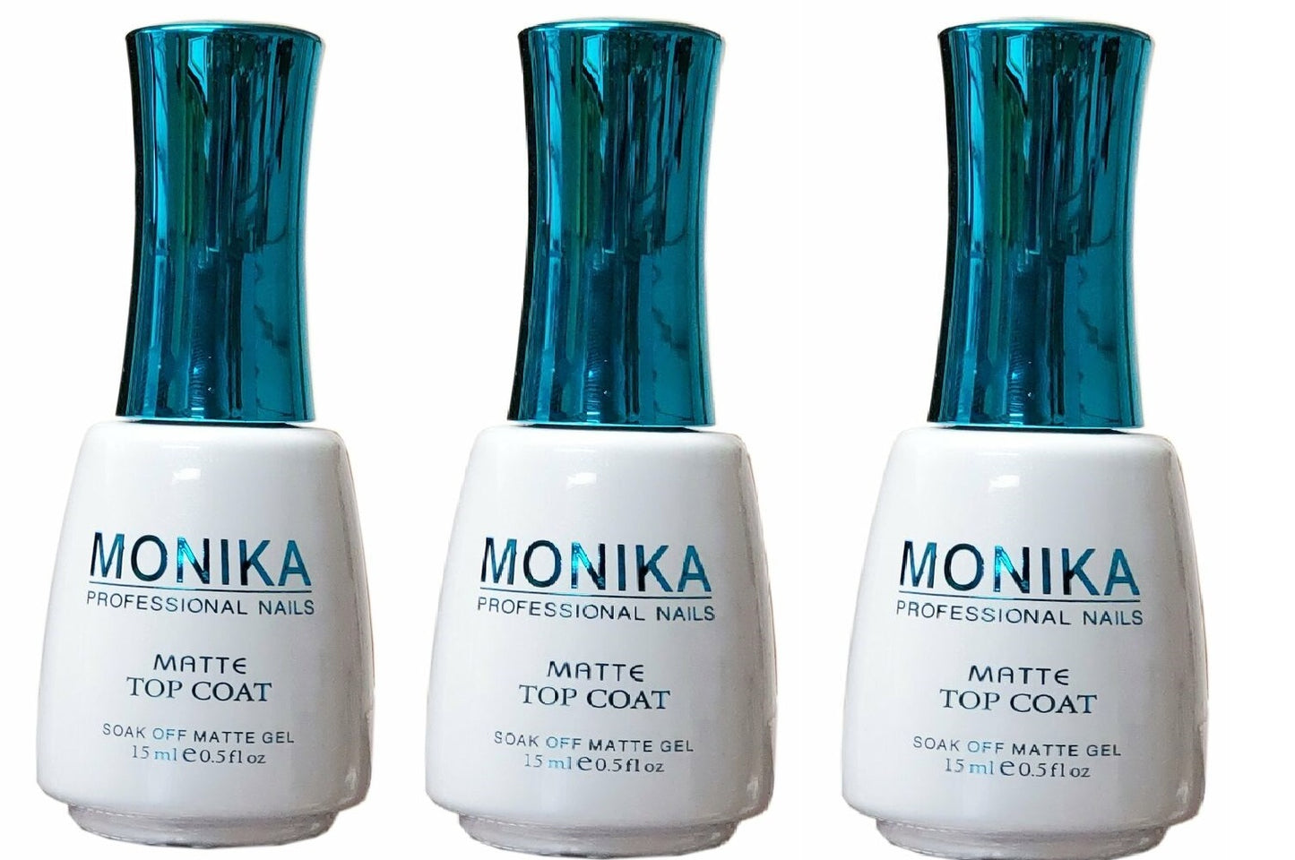 MONIKA Professional - Capa superior mate de gel UV/LED (sin limpieza) - 0,5 fl.oz/15 ml (paquete de 3)