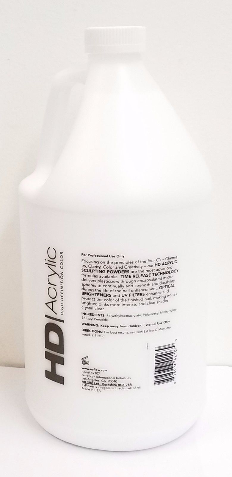 EZFlow Solar Acrylic Nail Powder High Definition *CLEAR* 92.8oz/2.63kg