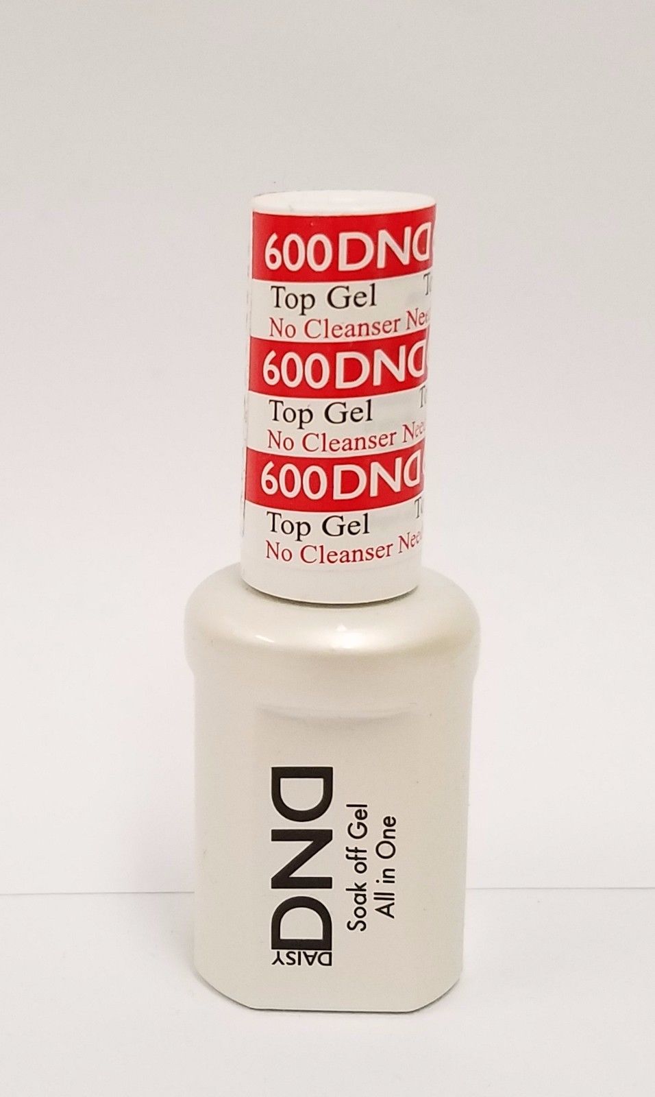 DND #600 - No necesita limpiador - Curado UV/LED Capa superior de gel empapada 0.5oz/15ml