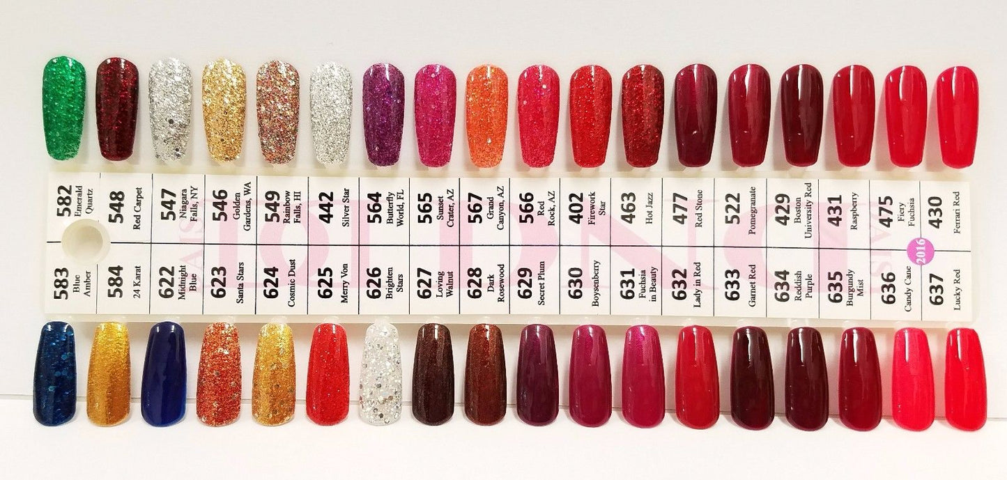 DND Matching Soak Off Gel and Nail Polish (#622 - #637)