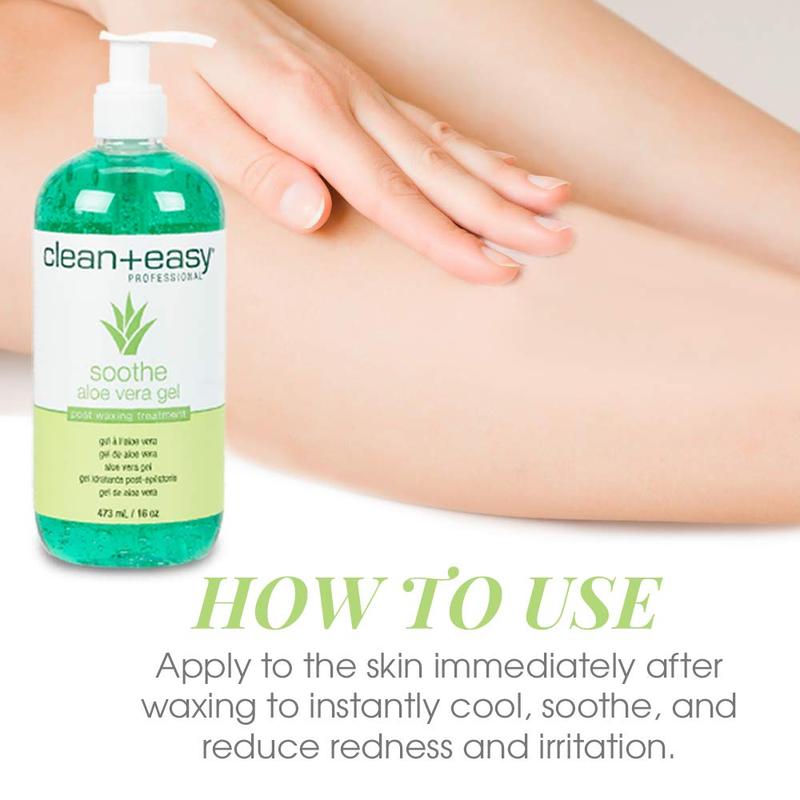 Clean + Easy Soothe Aloe Vera Gel Post Waxing Treatment, 16 oz