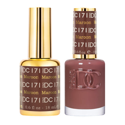 DND DC Duo Gel & Nail Polish 171 - Maroon