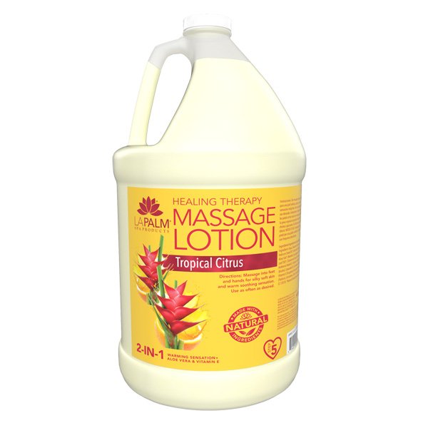 La Palm - Sữa dưỡng thể massage trị liệu chữa bệnh - Tropical Citrus - 1 Gallon