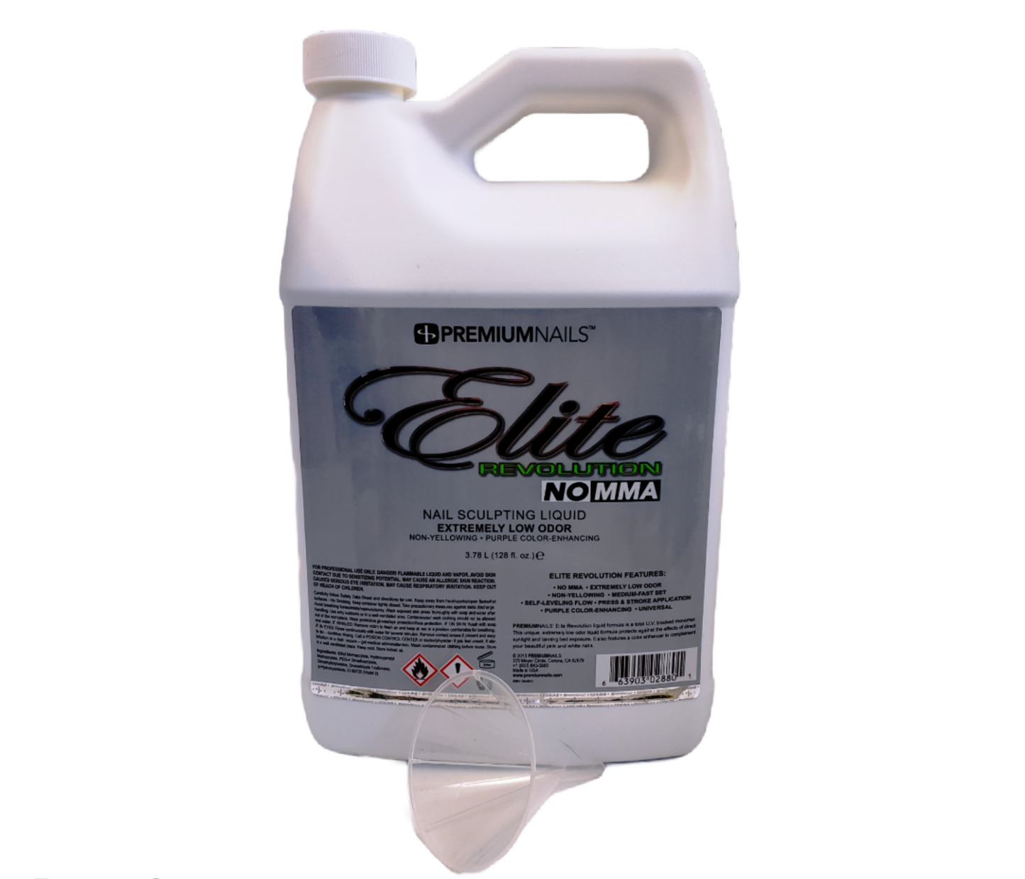 Premiumnails Elite - Dung dịch làm móng Acrylic Solar Manicure (Không MMA) - 128oz