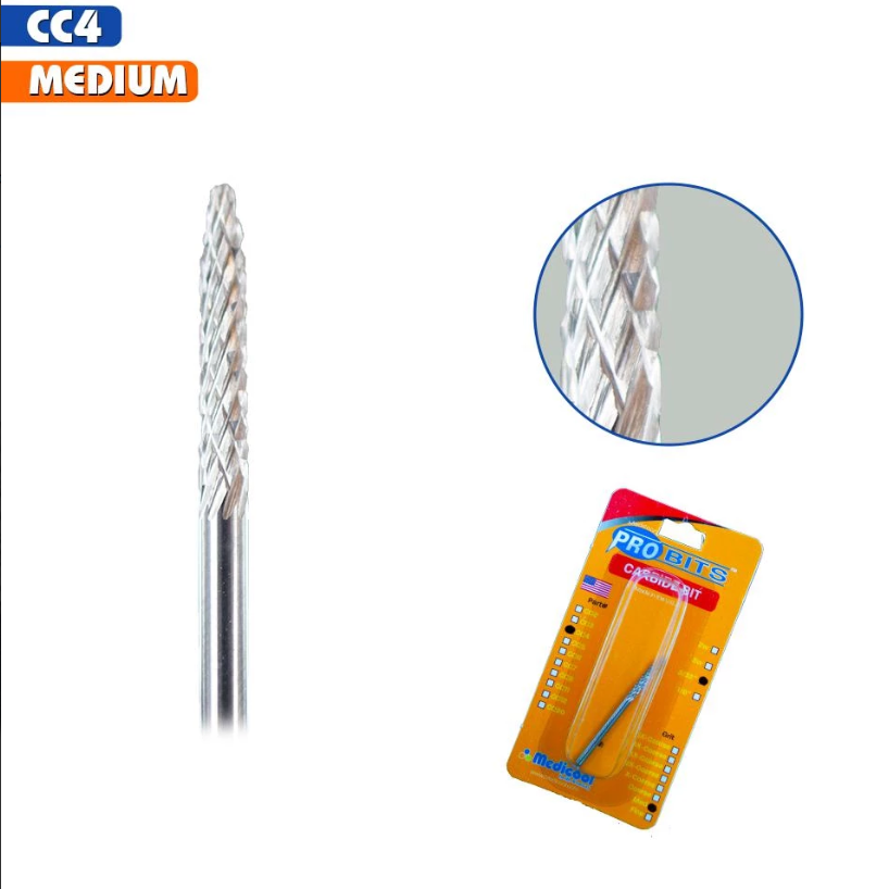 Medicool Pro Bits® - Chất tẩy rửa móng tay bằng bạc Carbide (CC4)