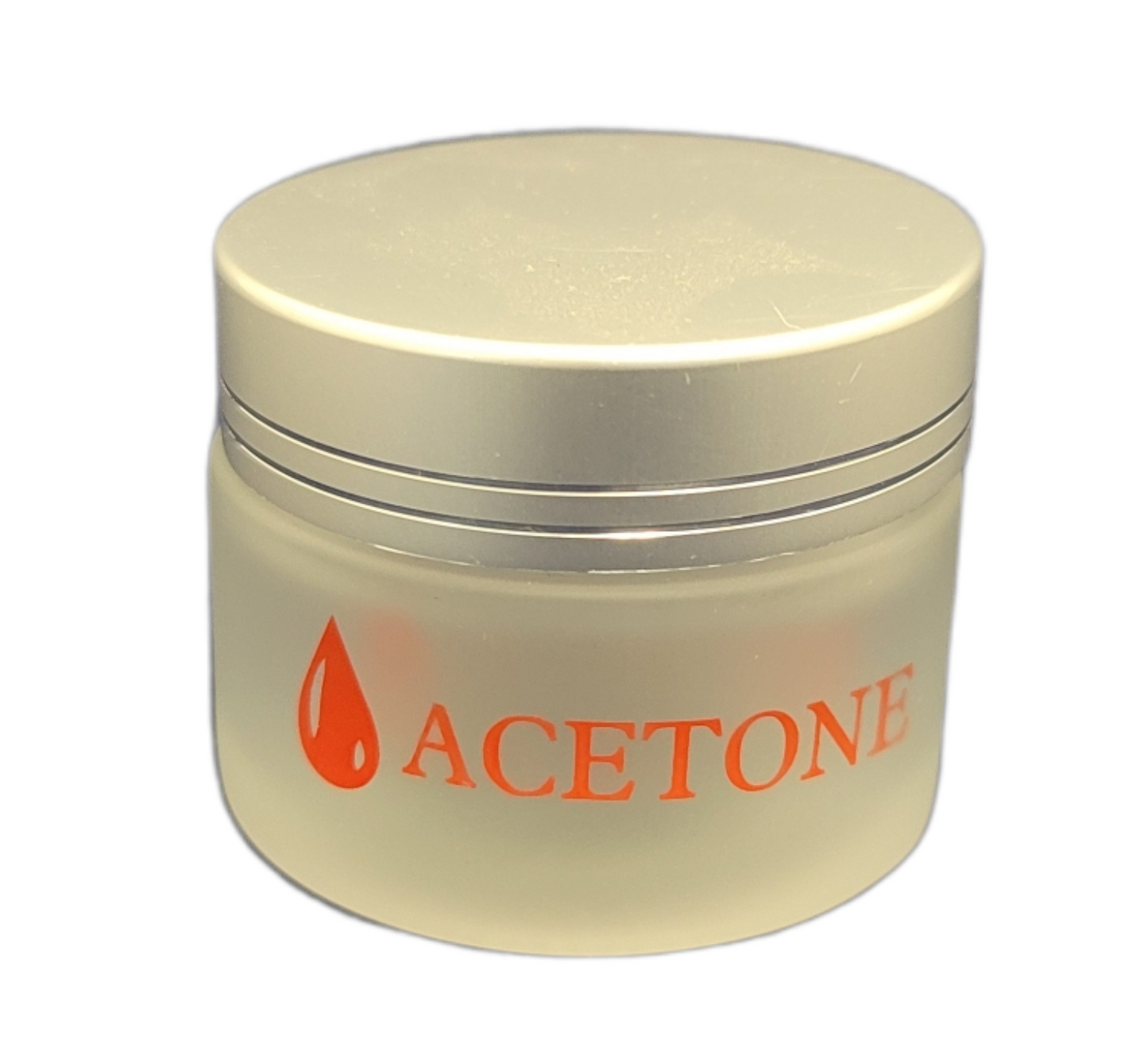 Hũ thủy tinh mờ rỗng 2 oz - Có nhãn Acetone