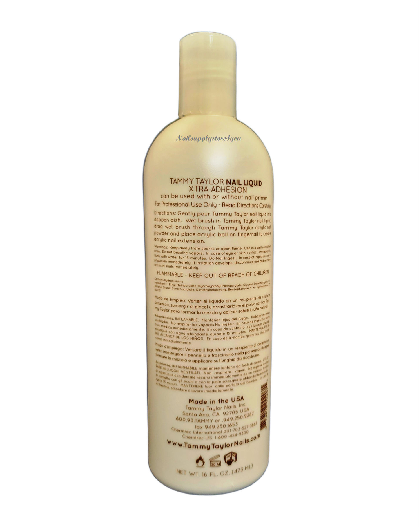 Tammy Taylor - Dung dịch làm móng Xtra-Adhesion 16oz - Monomer