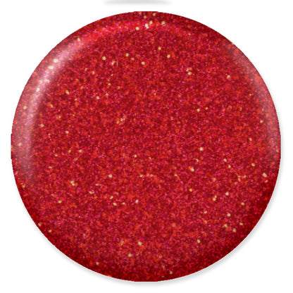 DND DC Mermaid Soak off Gel in holographic glitter - #227 Deep Red