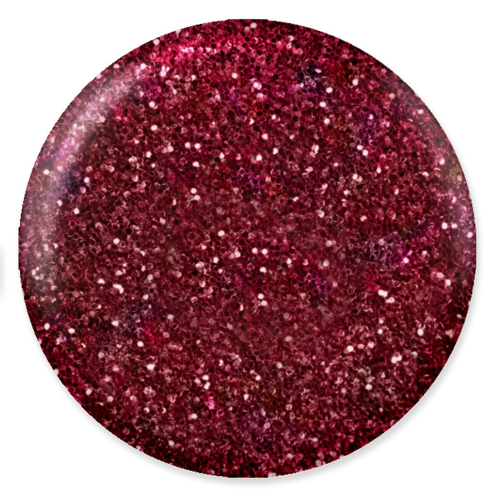 DND DC Mermaid Soak off Gel in holographic glitter - #232 Maroon