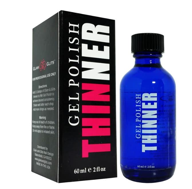 Diluyente de esmalte en gel Glam and Glits, 2 onzas líquidas 