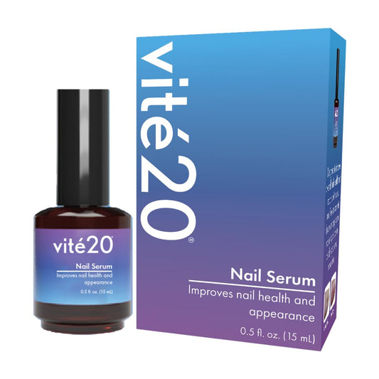 VITÉ20 Nail Health Serum – Improves Nail Appearance for Discoloration, Thick, Brittle & Cracking Nails – Moisturizes & Conditions – Easy Brush-On Applicator for Fingernails & Toenails – 0.5 fl oz (Pack of 2)