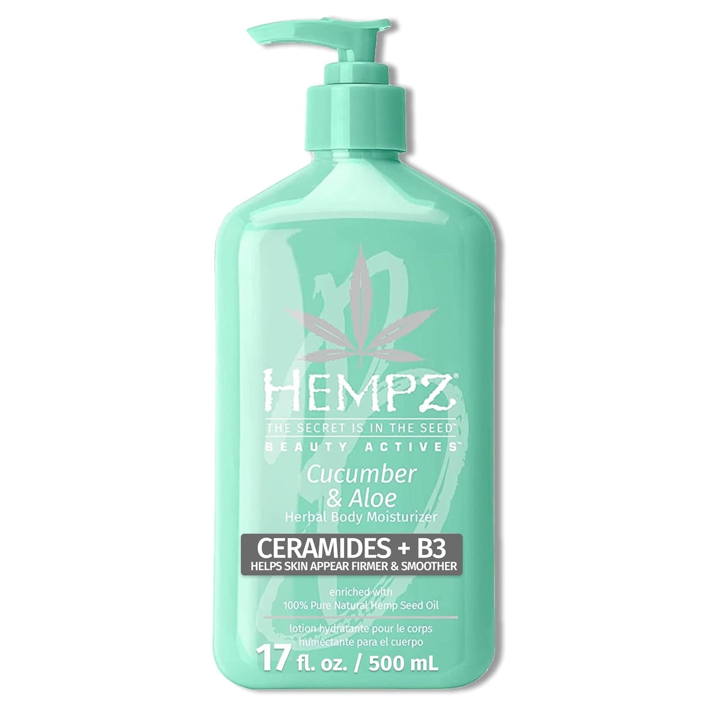 HEMPZ Body Lotion - Cucumber & Aloe Herbal Limited Edition  Daily Moisturizing Cream  17oz
