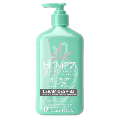 HEMPZ Body Lotion - Cucumber & Aloe Herbal Limited Edition  Daily Moisturizing Cream  17oz