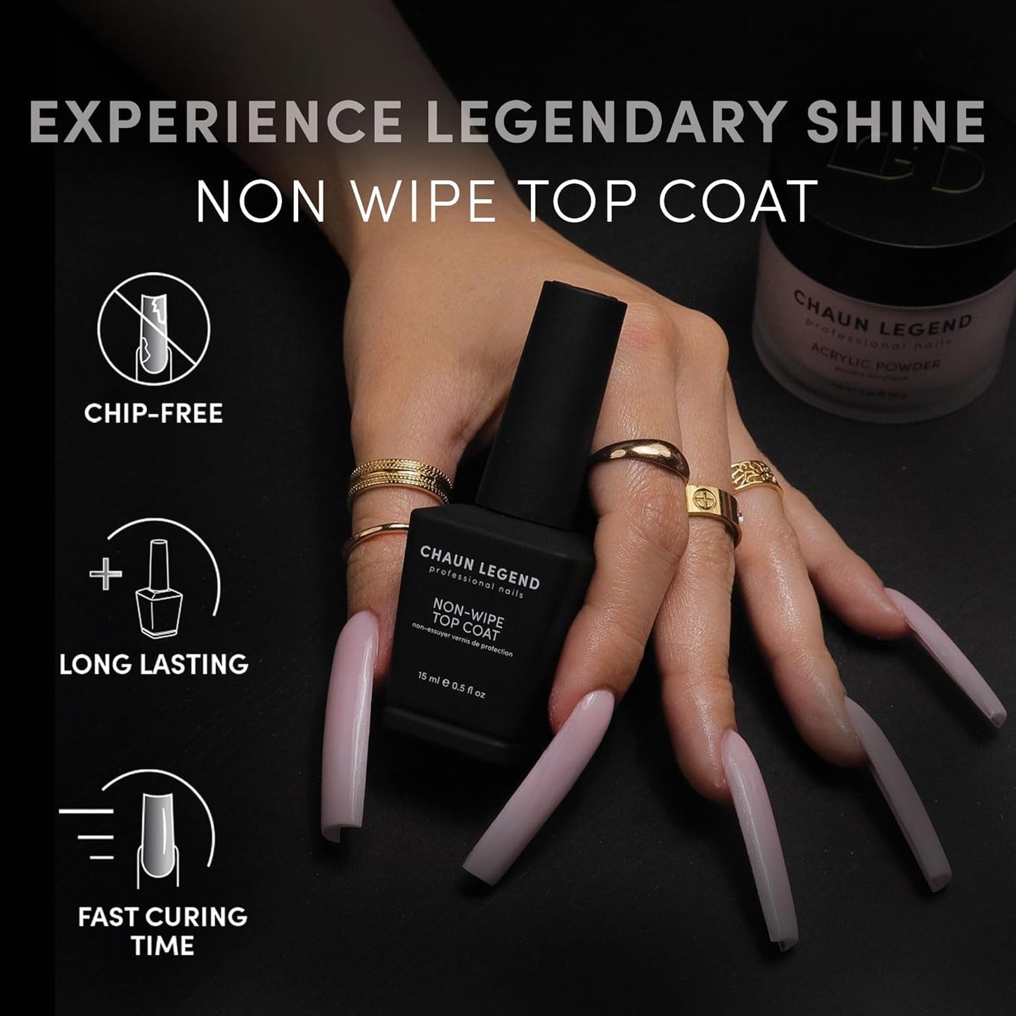 Chaun Legend - Soak off gel Non-Wipe Top Coat