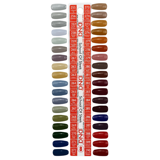 DND HEMA & TPO Free Gel & Polish Swatch Collection - # 8