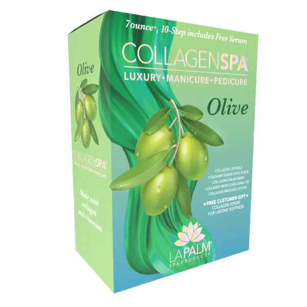 La Palm Collagen Spa Luxury Manicure & Pedicure 10 Step Kit - Olive