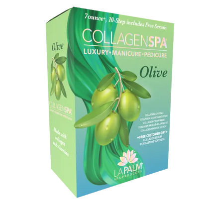 La Palm Collagen Spa Luxury Manicure & Pedicure 10 Step Kit - Olive
