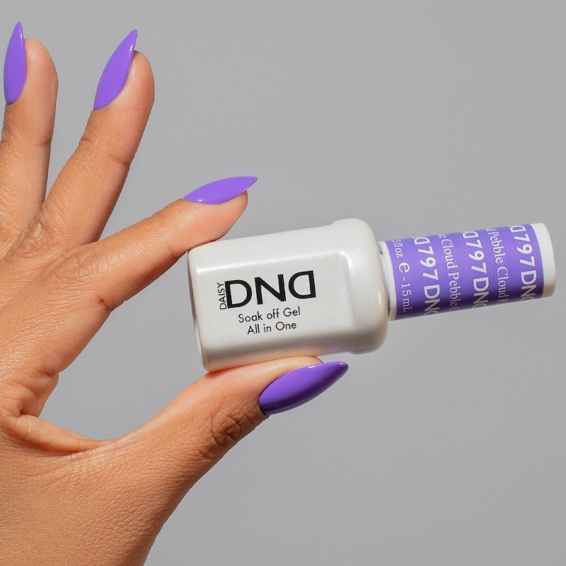 DND Duo Soak Off Gel &amp; Sơn móng tay - Pebble Cloud #797