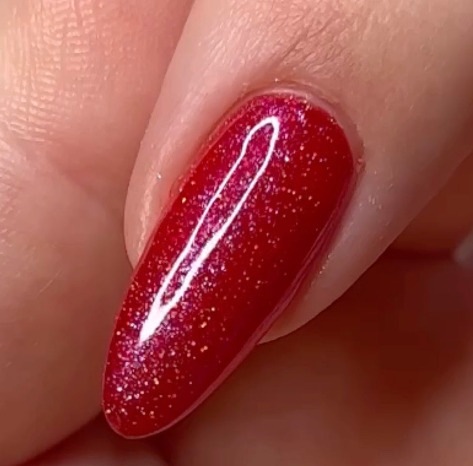 DND DC Platinum - Gel ngâm trong hiệu ứng kim tuyến lấp lánh - #217 Hồng đậm 