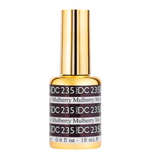 DND DC Mermaid Soak off Gel in holographic glitter - #235 Mulberry