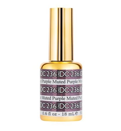 DND DC Mermaid Soak off Gel in holographic glitter - #236 Muted Purple
