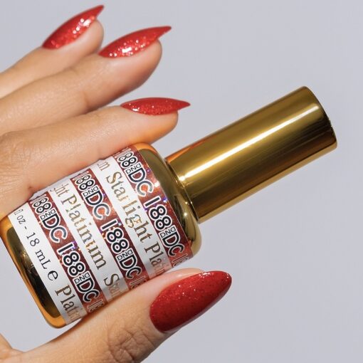 DND DC Platinum - Gel ngâm trong hiệu ứng kim tuyến lấp lánh - 188 Starlight 