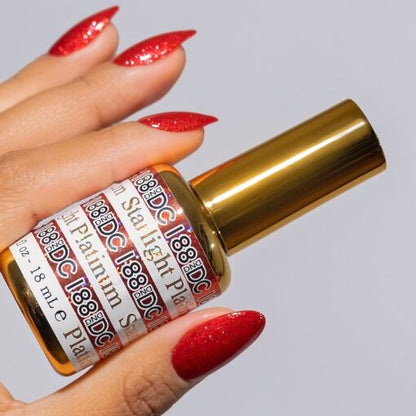 DND DC Platinum - Gel ngâm trong hiệu ứng kim tuyến lấp lánh - 188 Starlight 