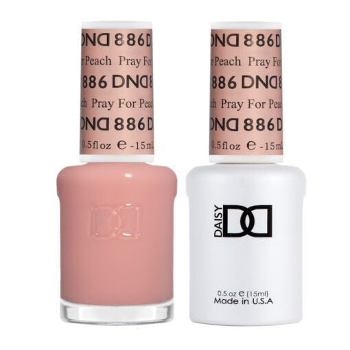 Set DND - Esmalte en gel y esmalte de uñas, 886 Pray For Peach