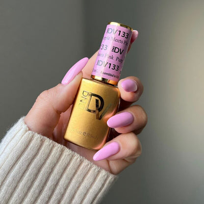 DND Diva Gel & Nail Polish - Purple Meets Pink #133