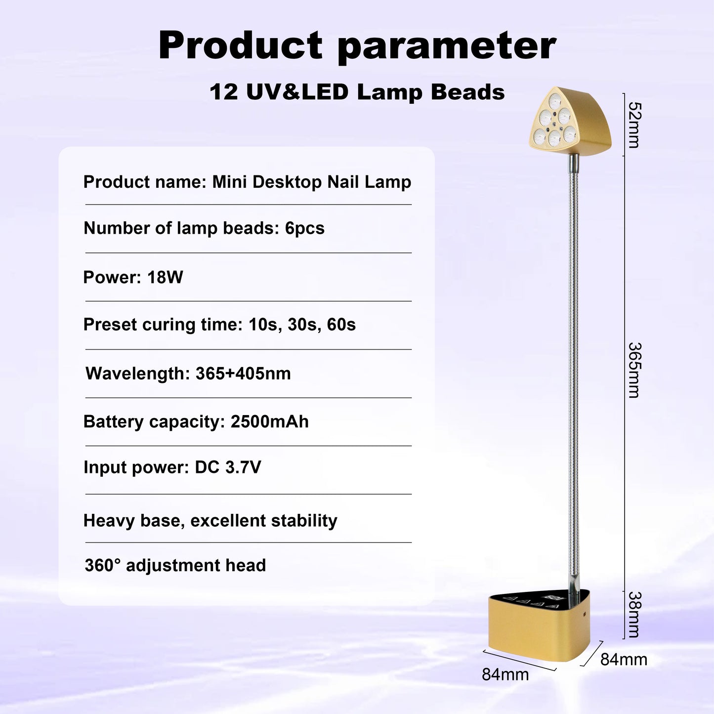 Đèn LED hiệu suất cao Gelish 18G Plus 36W với chế độ Comfort Cure 