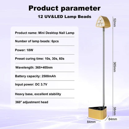 Đèn LED hiệu suất cao Gelish 18G Plus 36W với chế độ Comfort Cure 