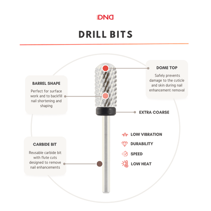 Mũi khoan cacbua 5 trong 1 của Medicool dành cho móng tay 3/32 (C22) - Độ nhám MỊN 