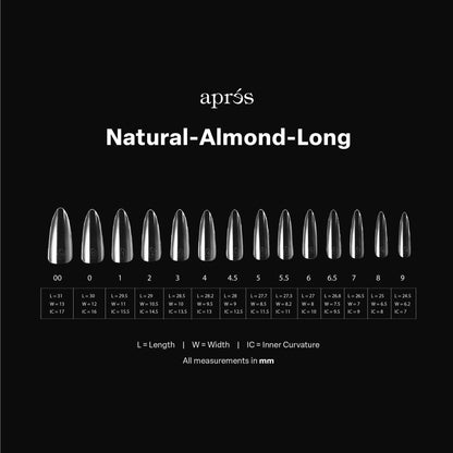 apres GEL-X Natural Almond LONG 14 sizes Hộp Mẹo - Pro 600 cái