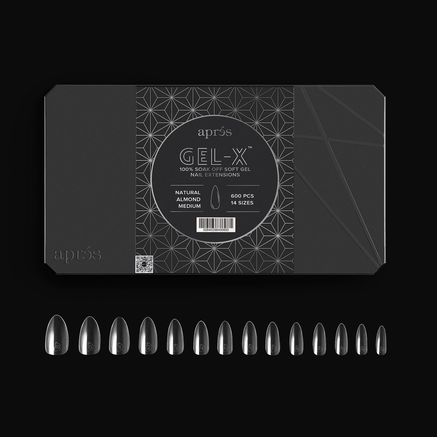 apres GEL-X Natural Almond MEDIUM 14 sizes Hộp Mẹo - Pro 600 cái