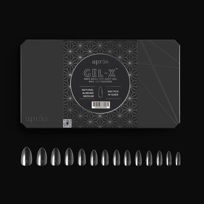 apres GEL-X Natural Almond MEDIUM 14 sizes Hộp Mẹo - Pro 600 cái