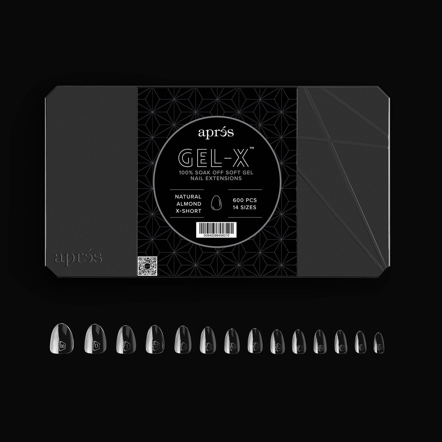 apres GEL-X Natural Almond X-short 14 kích cỡ Hộp Mẹo - Pro 600 cái
